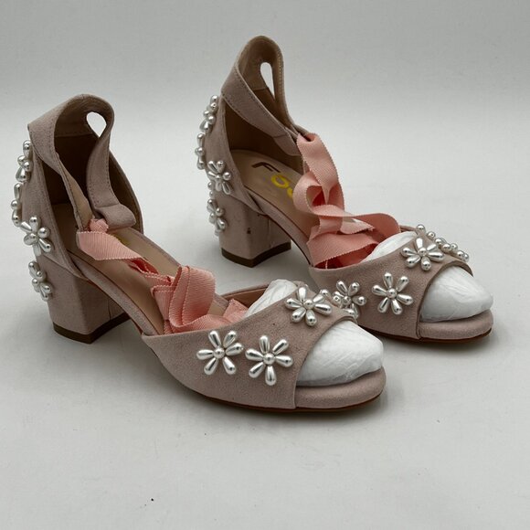 Shoes - Women Chunky pear Block High Heel Peep Open Toe Sandals Ankle Strap Wedding Cute